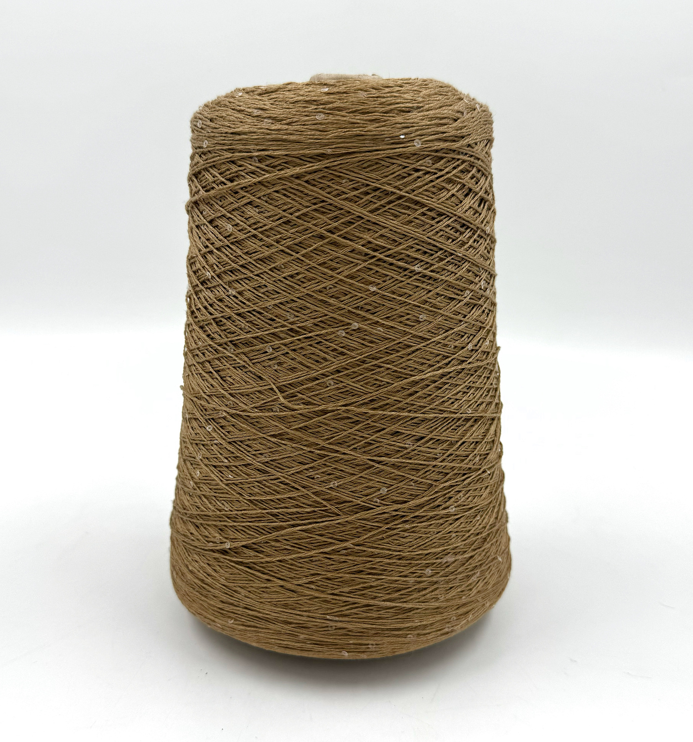 Пряжа Cotton Paillettes, D&C Yarns, хлопок, цвет карамельный